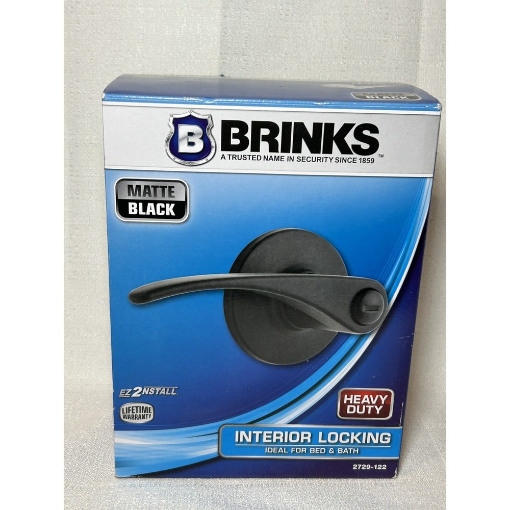 Brinks Heavy Duty Interior‎ -Locking Bedroom Bathroom ~Matte Black~ #2729-122